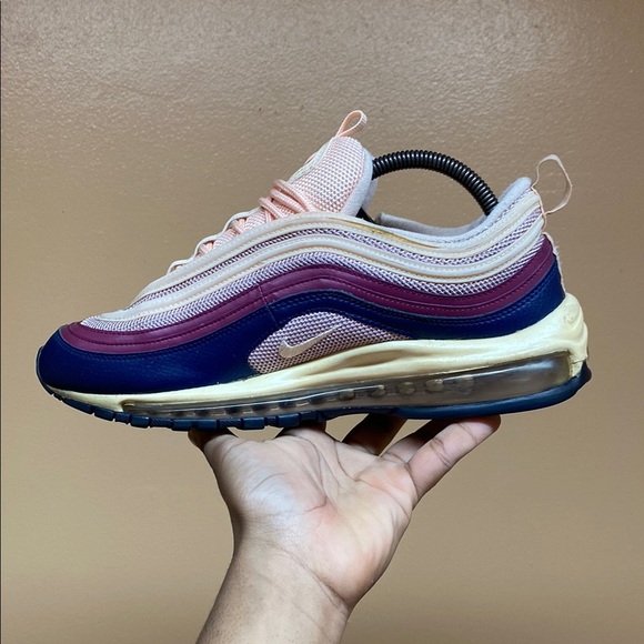 Nike Air Max 97 Crimson Tint/Plum Chalk-Blue Void - Picture 5 of 17